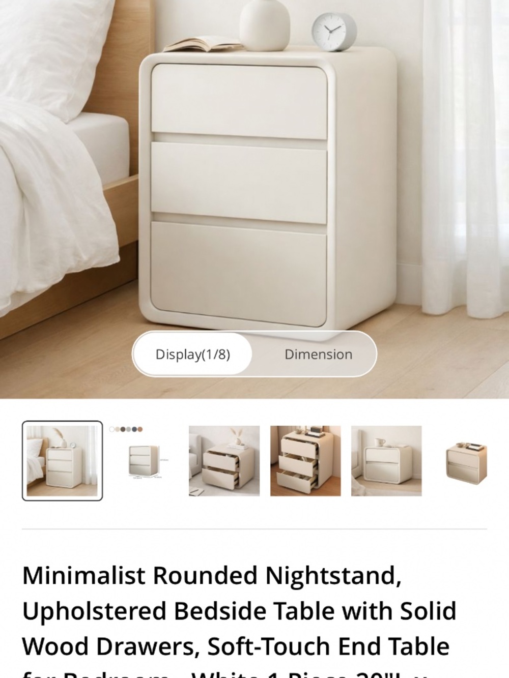 Minimalist Rounder Night Stand